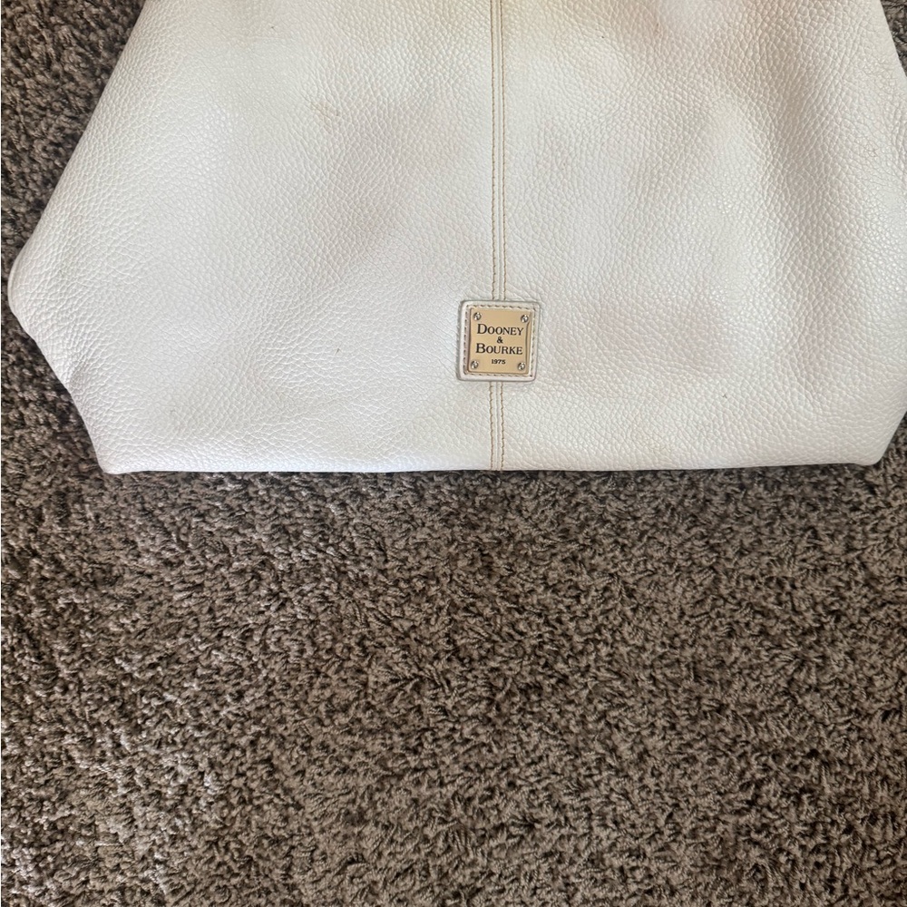 Dooney & Bourke Cream and Brown Interior Tote